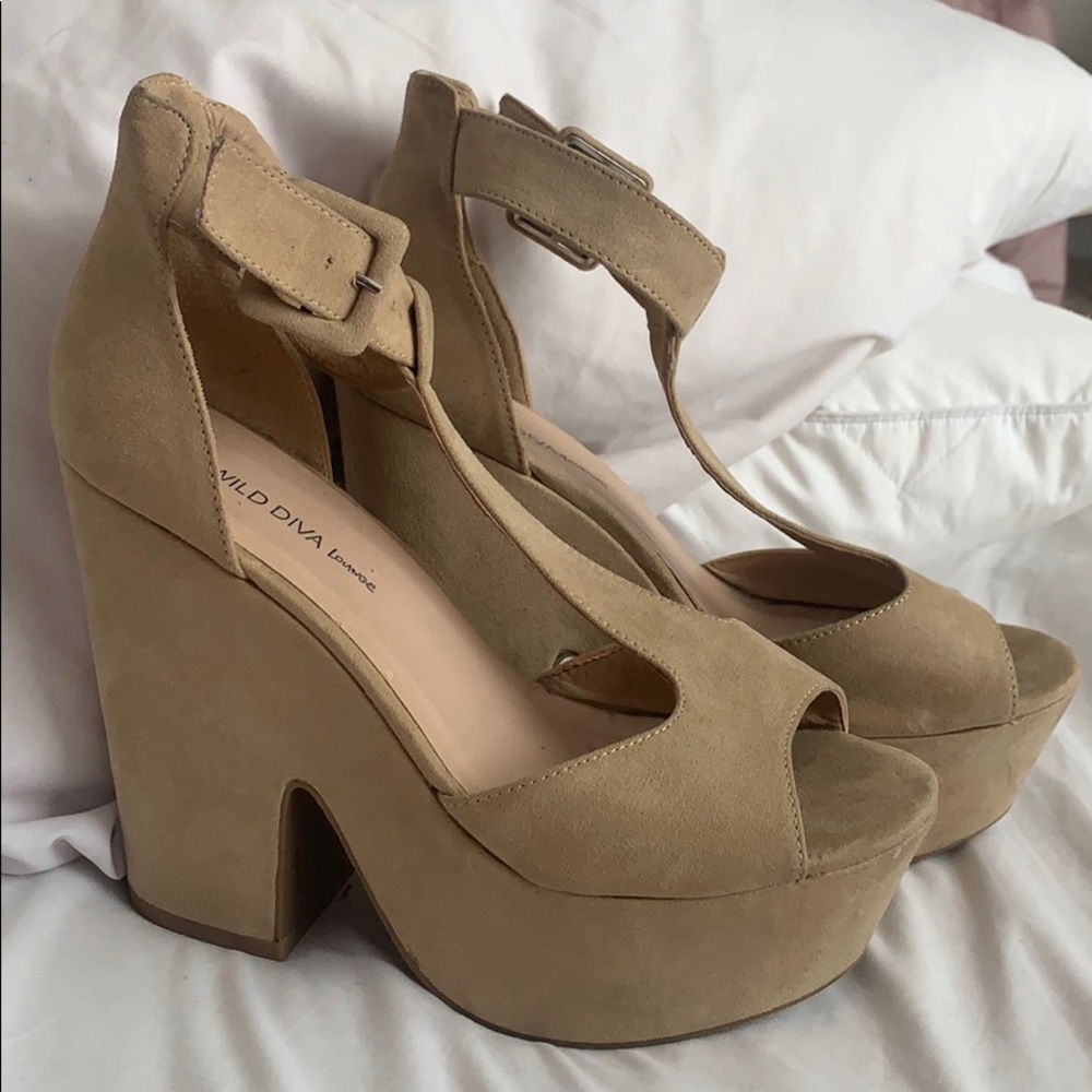 PLT Nude Platform 8.5 Heels